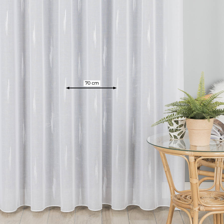 Záclona metráž Anna s olůvkem šedá - výška 160cm