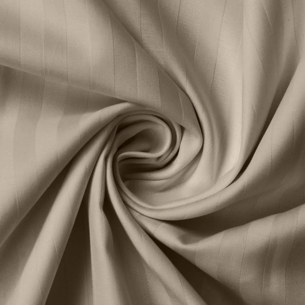 Povlečení bavlněný satén Pruhy oříškové - 140/200 + 70/90