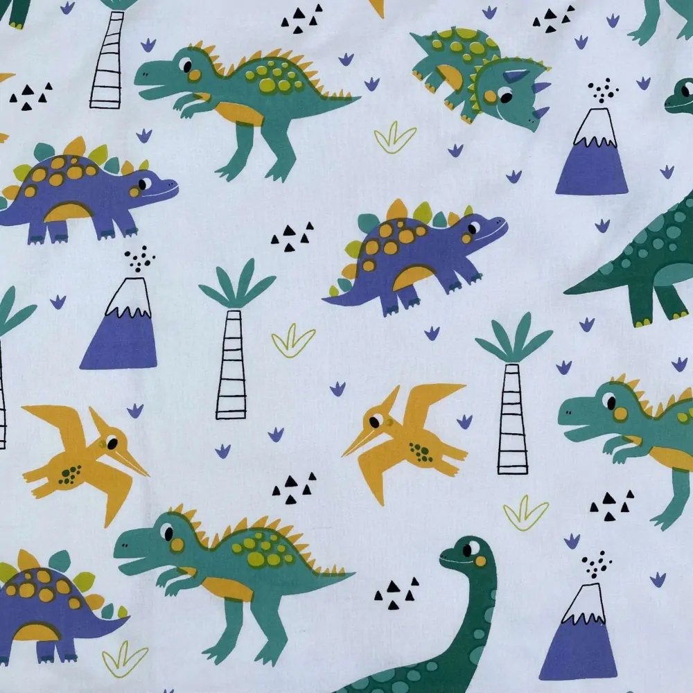 Povlečení bavlna do postýlky Dino Cute and Wild 100x135, 40x60 cm