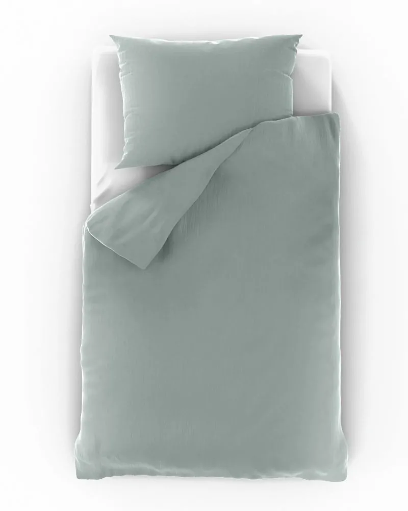 Mušelínové povlečení SV. ZELENÉ - 220/200 + 2ks 70/90