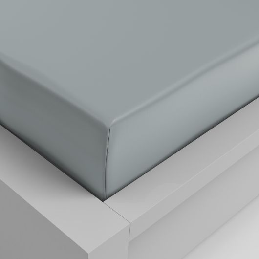 Prostěradlo viskóza s gumou v tunýlku ŠEDOZELENÉ - 90 x 200 cm