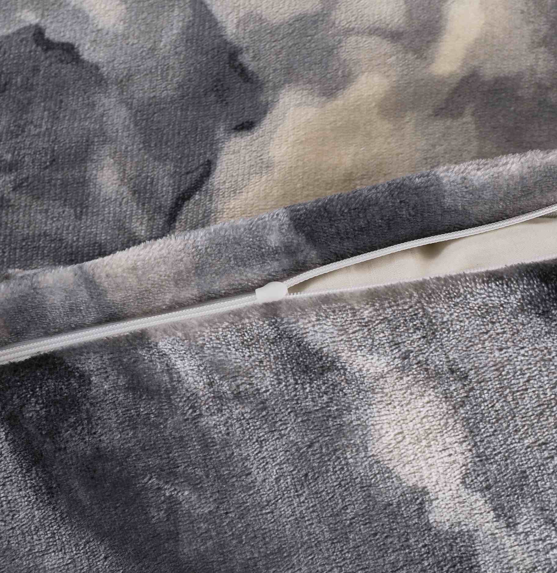 Povlečení mikroflanel Mramor šedý - 140/200 + 70/90