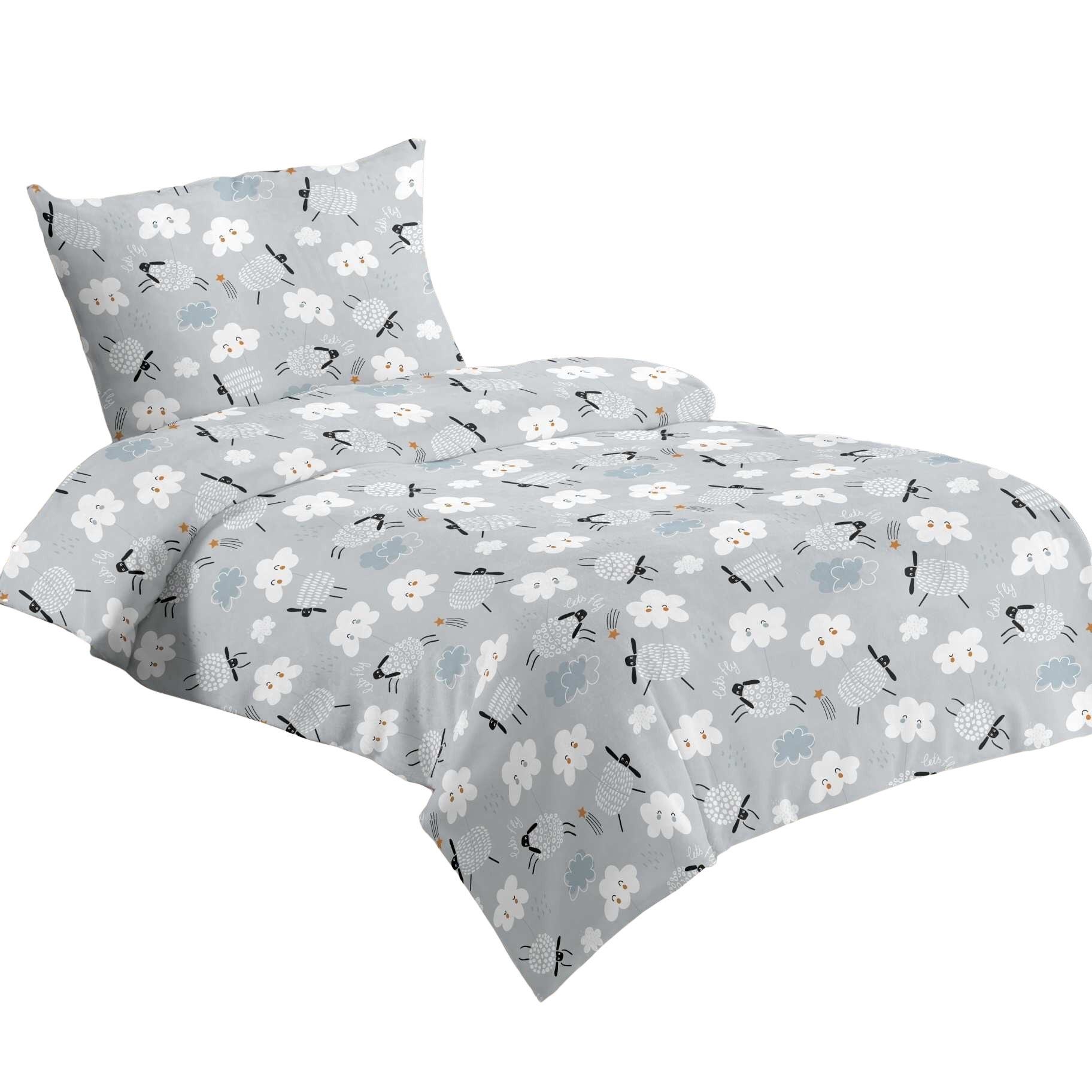 Povlečení mikroflanel Ovečka a mráček - 140/200 + 70/90