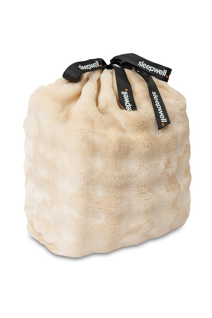 Povlečení mikroflanel/mikroplyš STELLA OBLÁČKY béžové - 70x90 cm + 140x200 cm