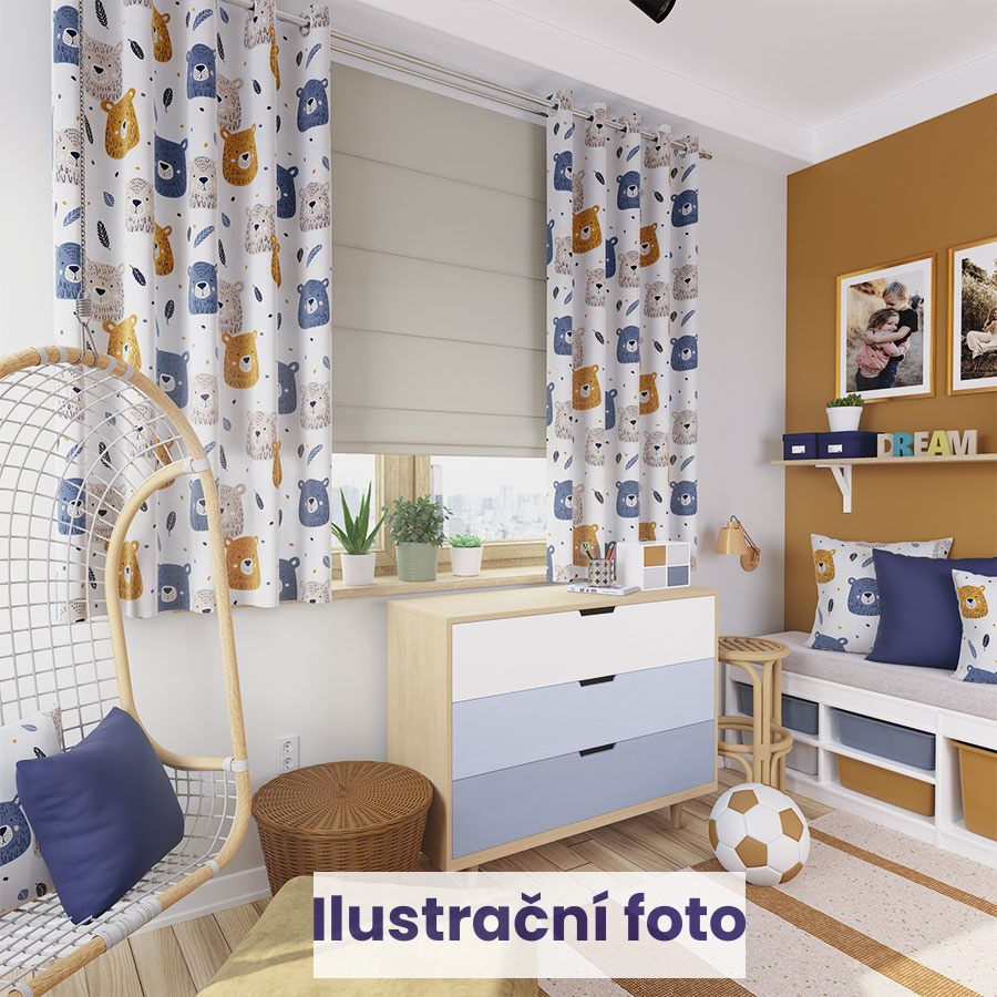 Metráž dekorační látka - Medvídci s pírky