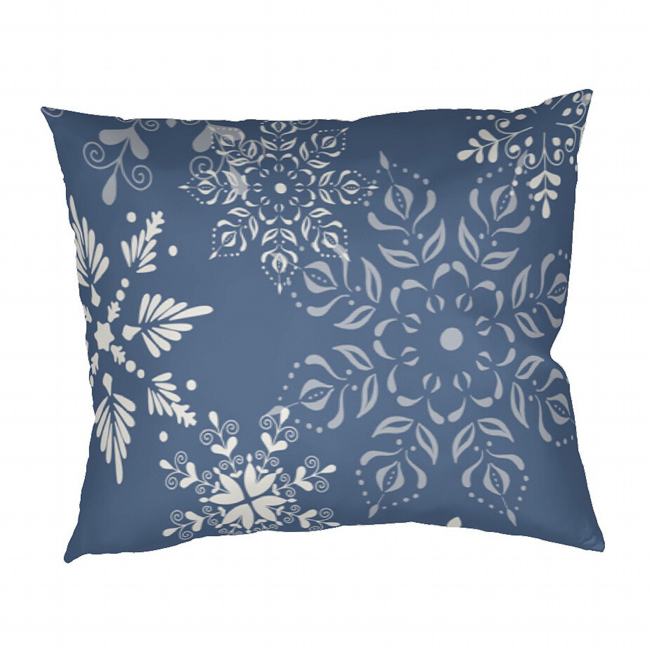 Povlak krep Snowflakes šedomodré - 40/40