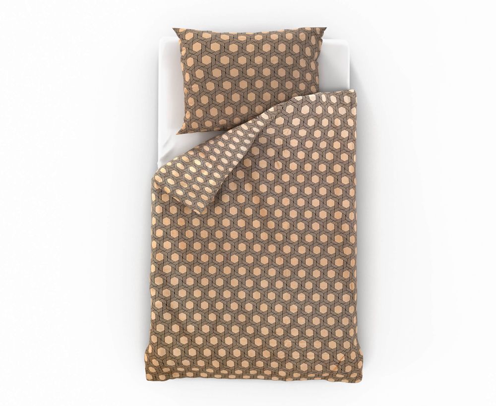 Saténové povlečení LUXURY COLLECTION Carero béžové - 140/200 + 70/90