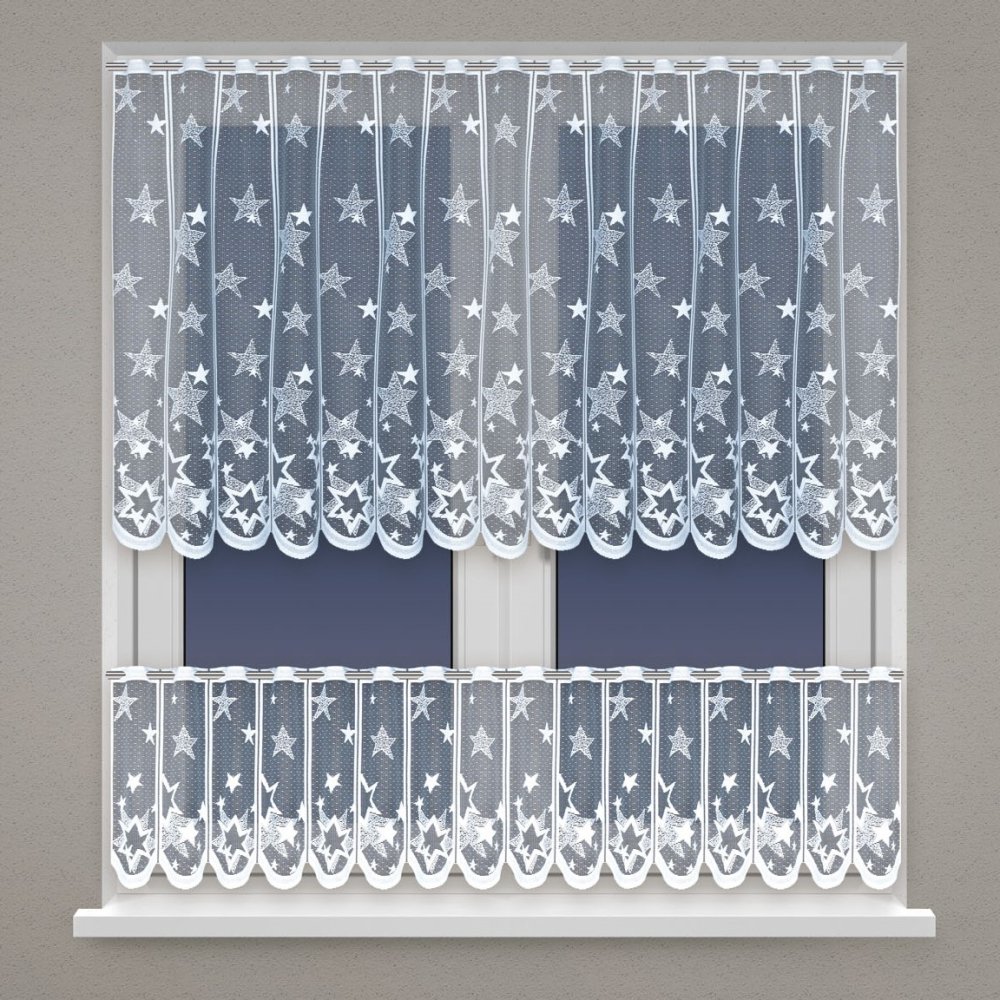 Metrážová záclona Vánoční hvězdy