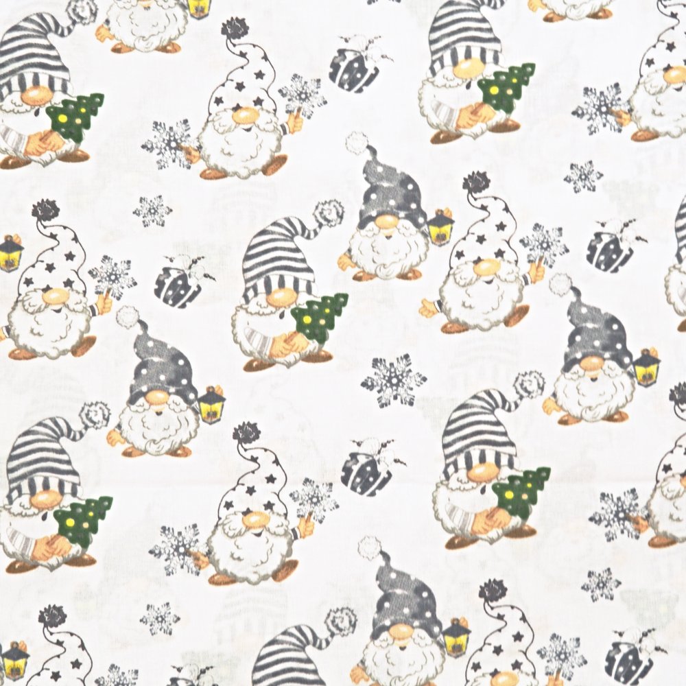 Látka bavlna hladká - Vánoční skřítci