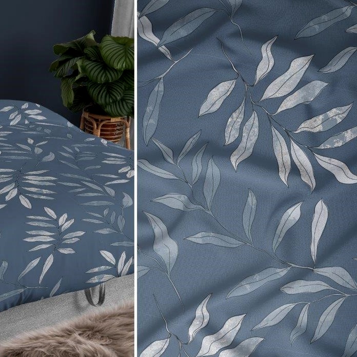 Povlečení bavlněný satén Alexa modré - 1x 140/200 + 1x 90/70