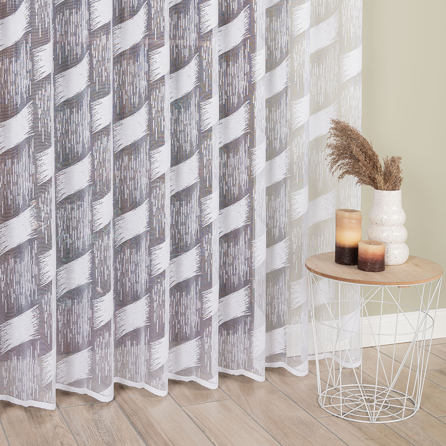 Žakárová záclona metráž Geoza - výška 173cm