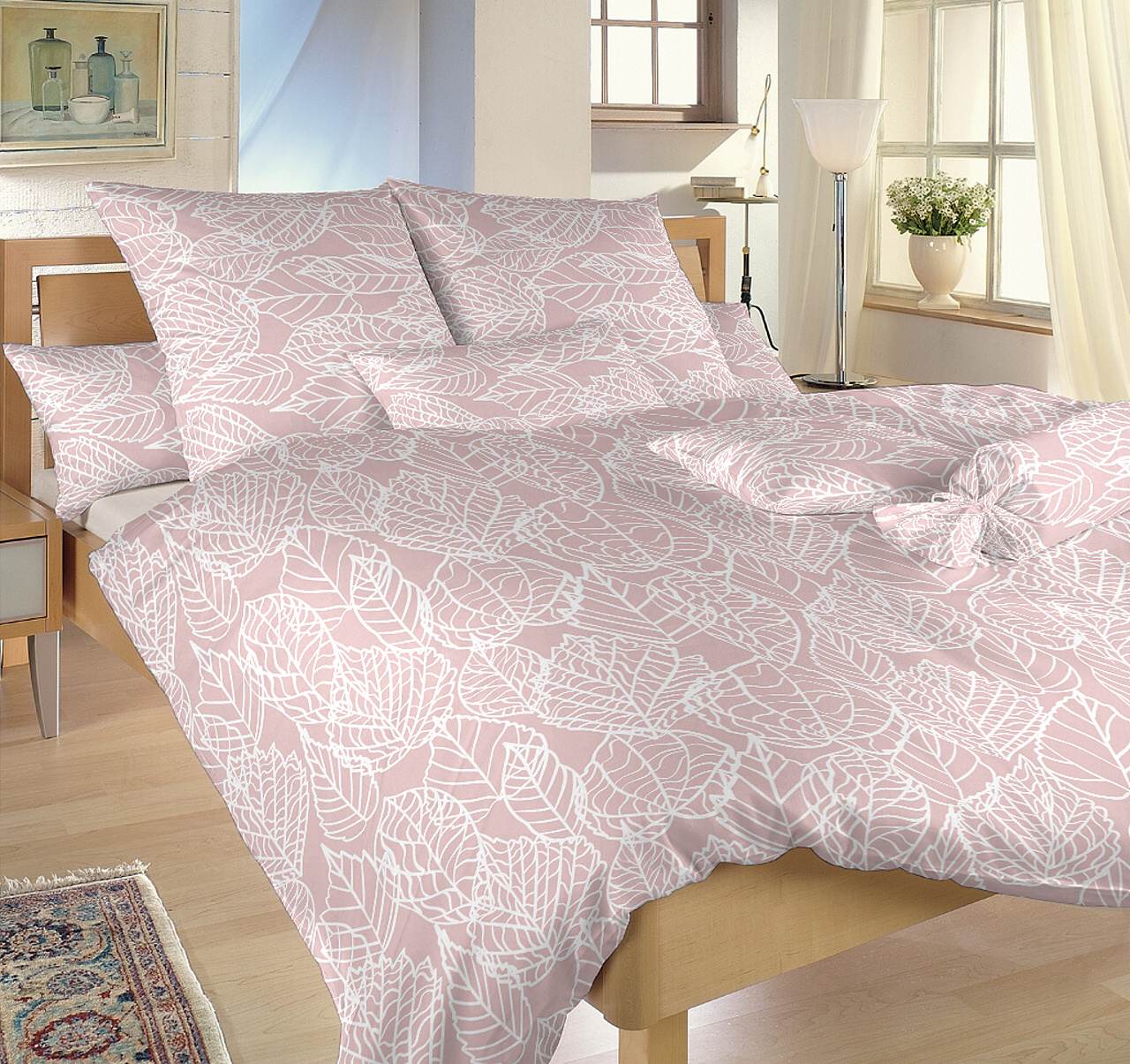 Povlečení bavlna Max pudrový - 140/200 + 70/90