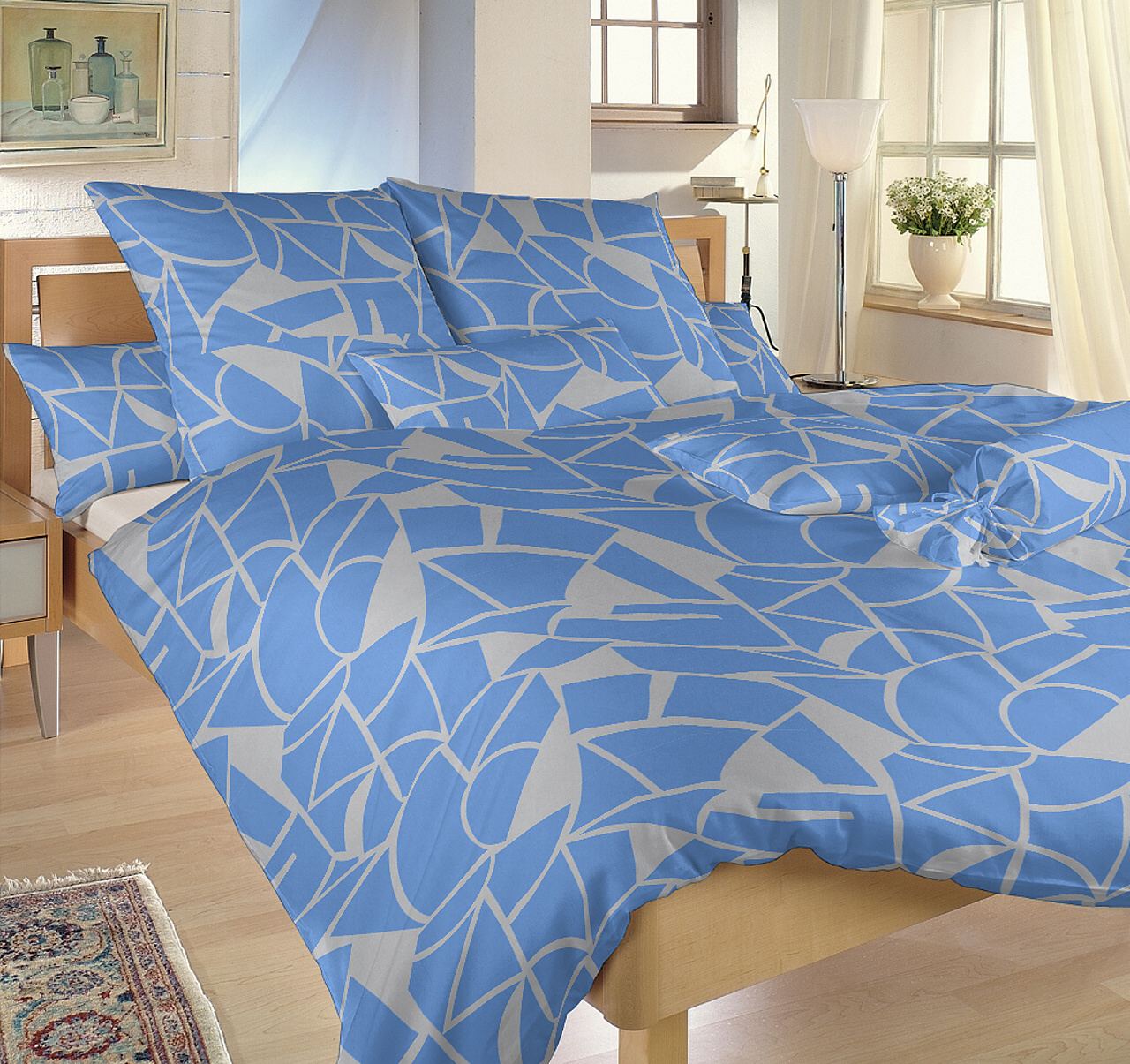 Povlečení bavlna Julius modrý - 240/200 + 2ks 70/90