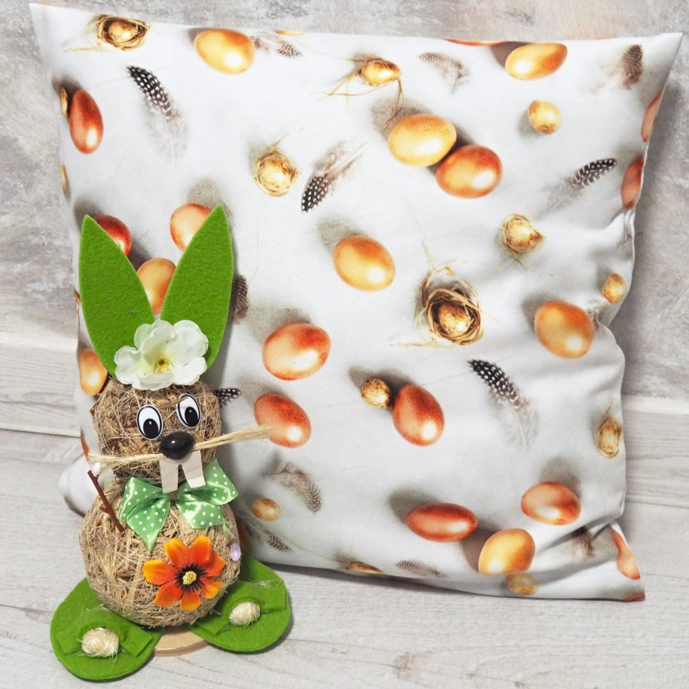 Velikonoční povlak na polštářek SOFT 40x40 - Vajíčka zlatá