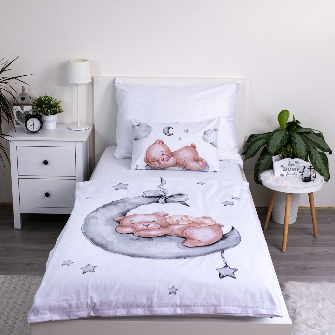 Povlečení do postýlky Medvídek Ribbon baby 100x135, 40x60 cm