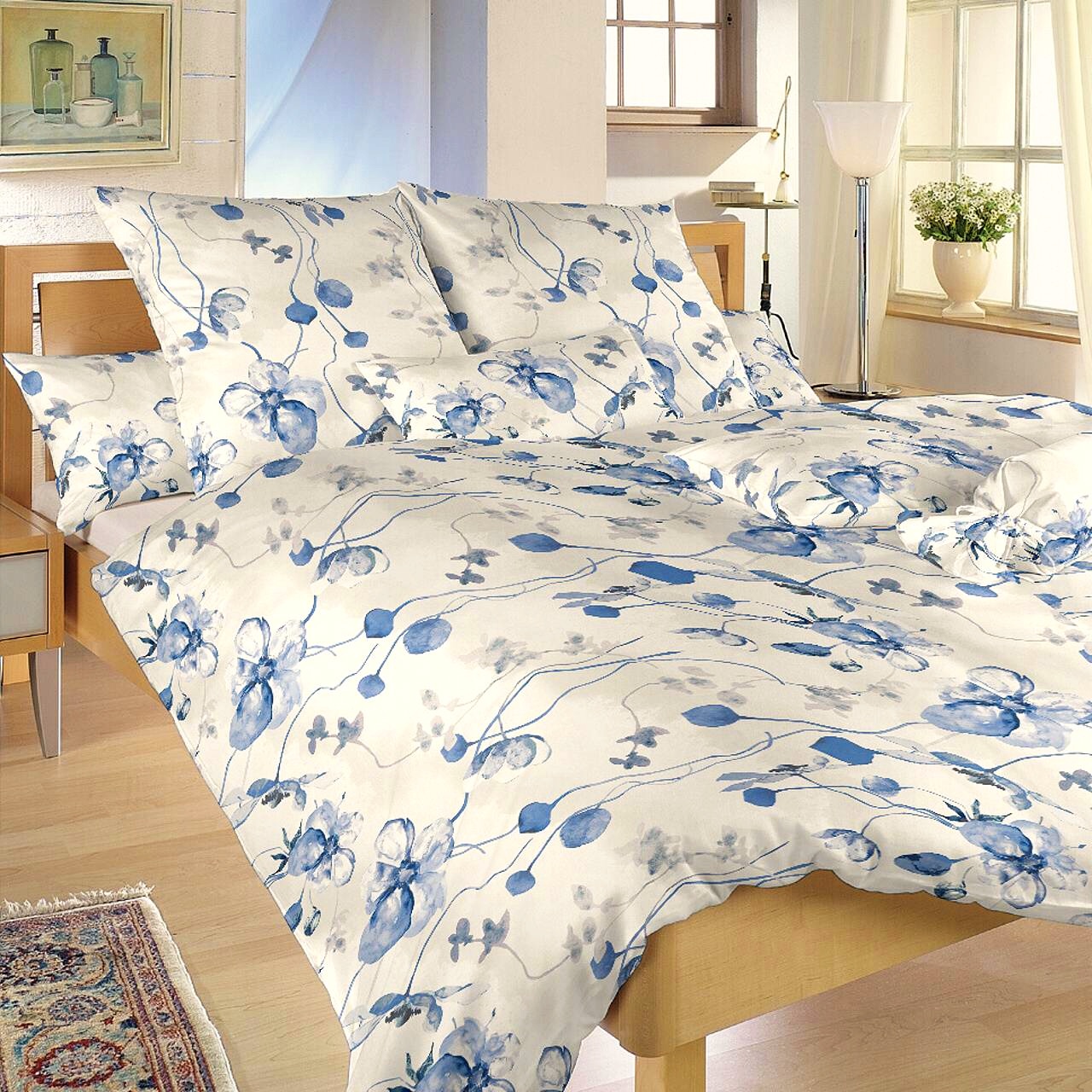 Povlečení bavlna Bloom elegance banán - 220/220 + 2ks 70/90