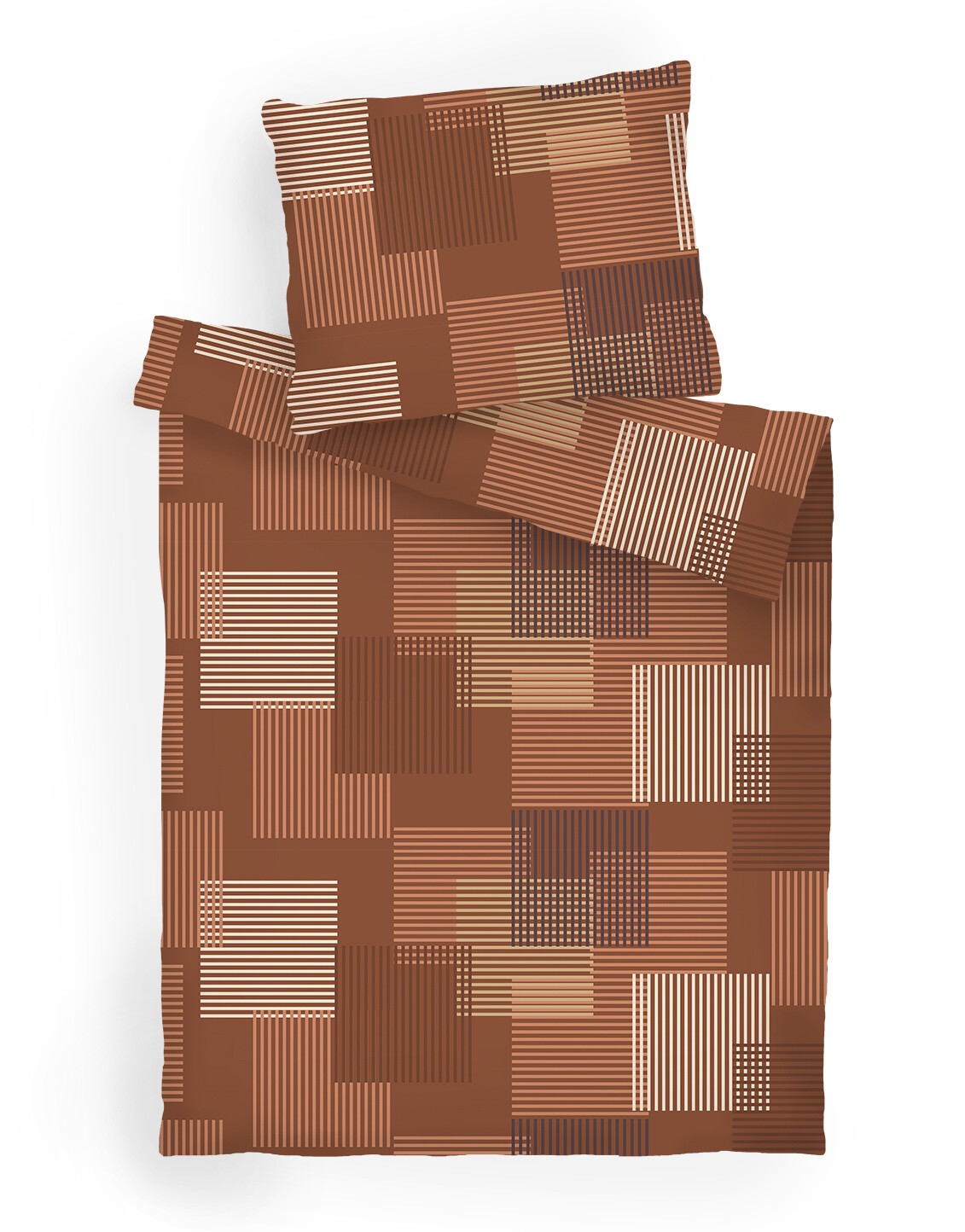 Povlečení bavlna Patrik hnědý - 140/240 + 70/90
