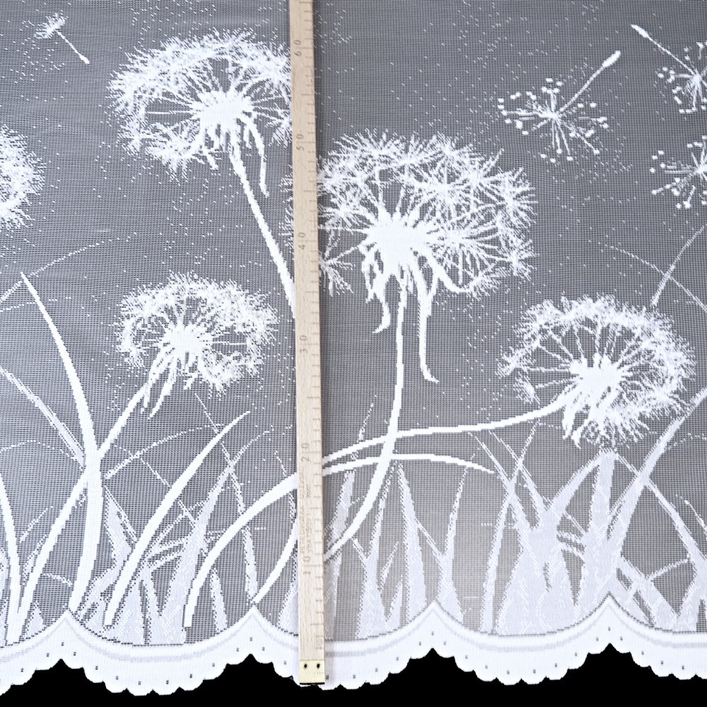 Žakárová záclona metráž PAMPELIŠKY - výška 150cm