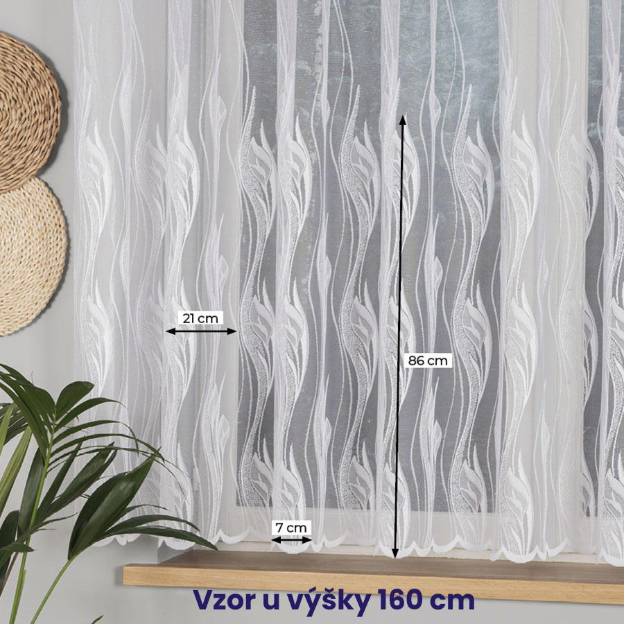 Žakárová kusová záclona ANTURIE