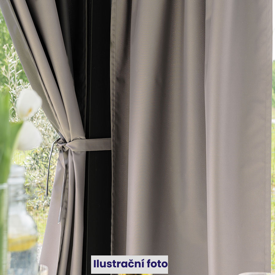 Voděodolný venkovní závěs Moana - šedo/béžový