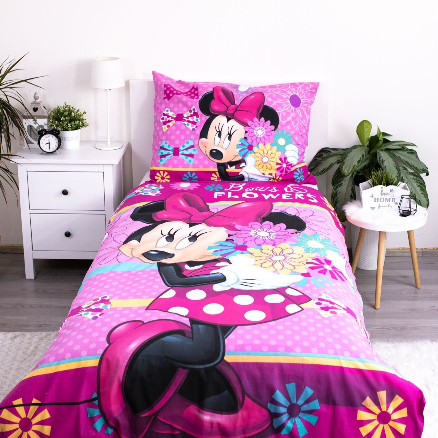 Povlečení Minnie Bows and Flowers - 140/200 + 70/90