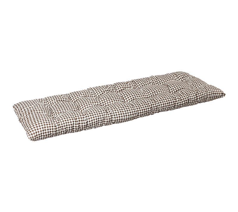 Sedák na lavici prošívaný KOSTIČKA HNĚDÁ - 120 x 40 x 6 cm