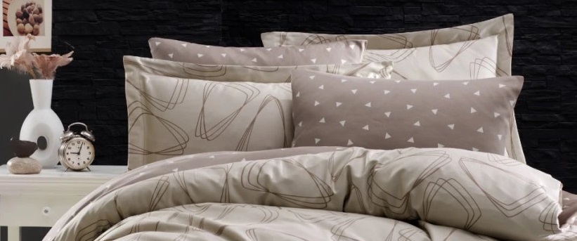 Saténové povlečení EXCLUSIVE ROVENA MOCCA - 240/200 + 2ks 70/90