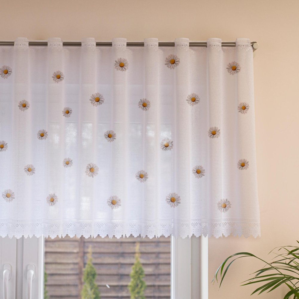 Vitrážová záclona KOPRETINY - výška 47cm