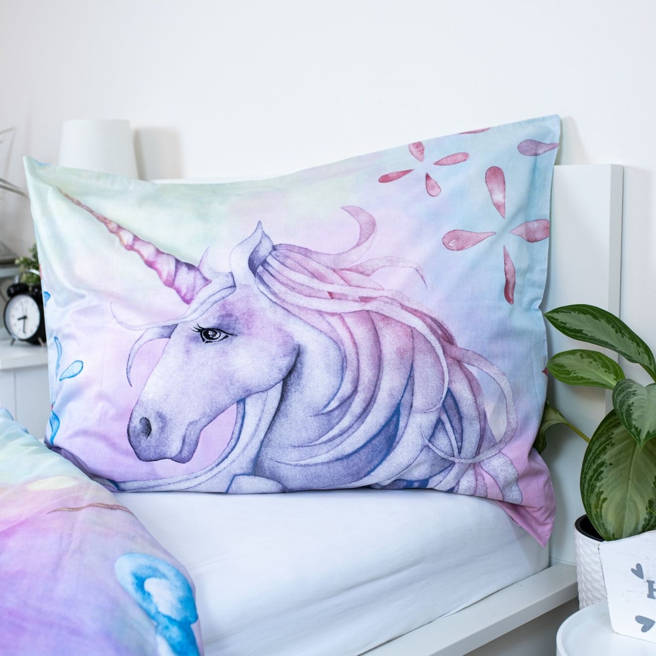 Povlečení fototisk Unicorn Pastel Rainbow - 140/200+70/90