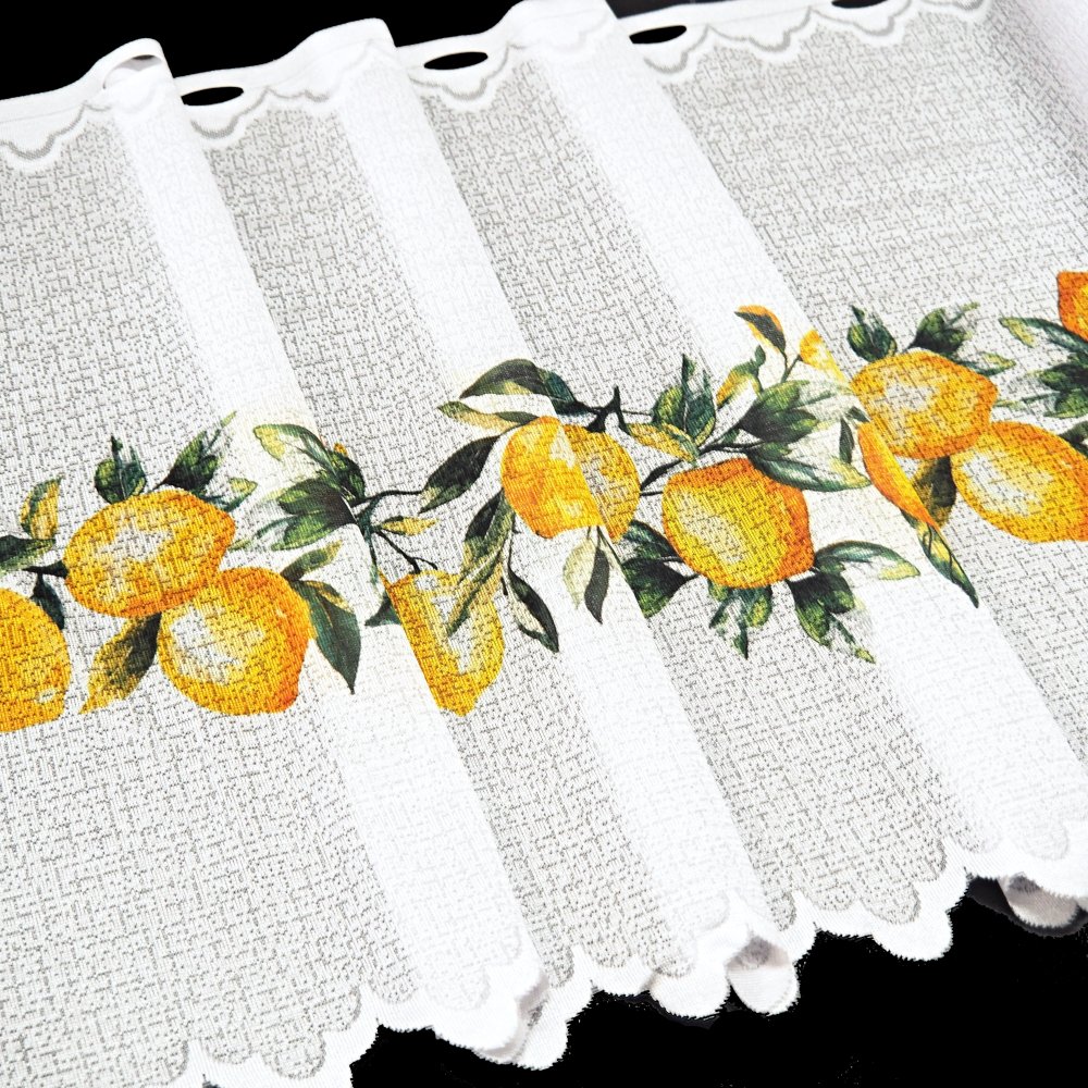 Vitrážová záclona CITRÓNY - výška 67cm