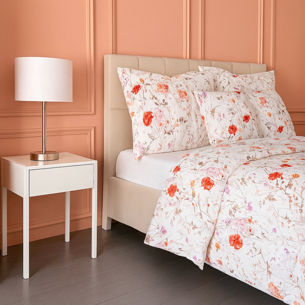 Saténové povlečení LUČNÍ TANEC - 240x220, 2ks 70x90 cm