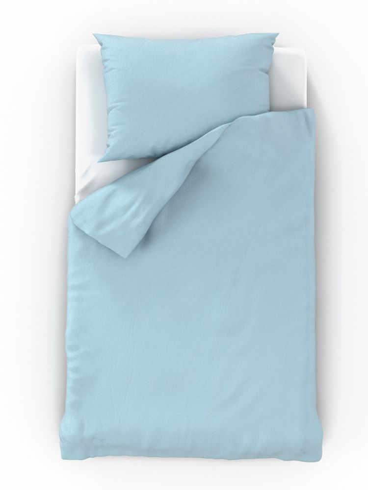 Flanelové povlečení světle modré -  140x200 + 70x90 cm