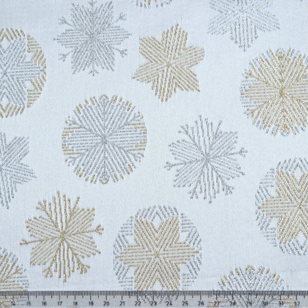 Vánoční teflonová látka SNĚHOVÉ VLOČKY