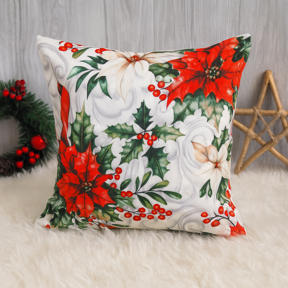 Povlak na polštářek Vánoční růže 50x50 cm