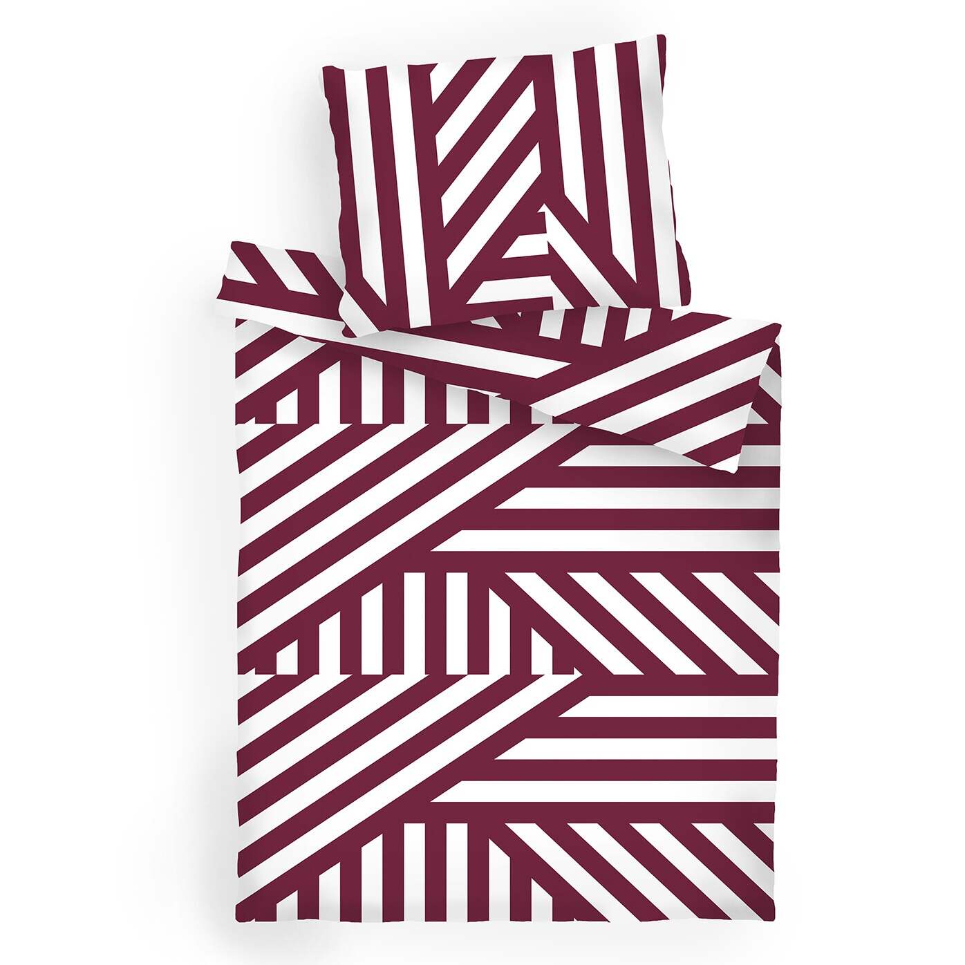Povlečení bavlna ZEBRA bordó 240x200 + 2ks 70x90 cm