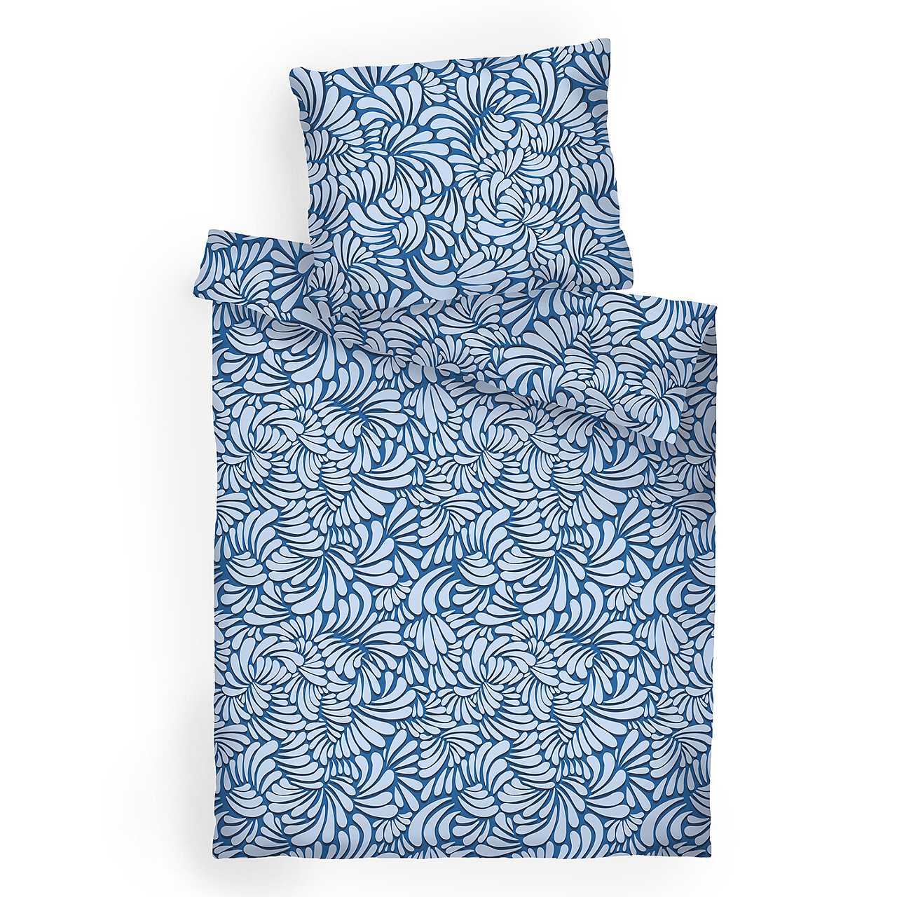 Povlečení bavlna ILUZE 2 světle modrá 240x200 + 2ks 70x90 cm