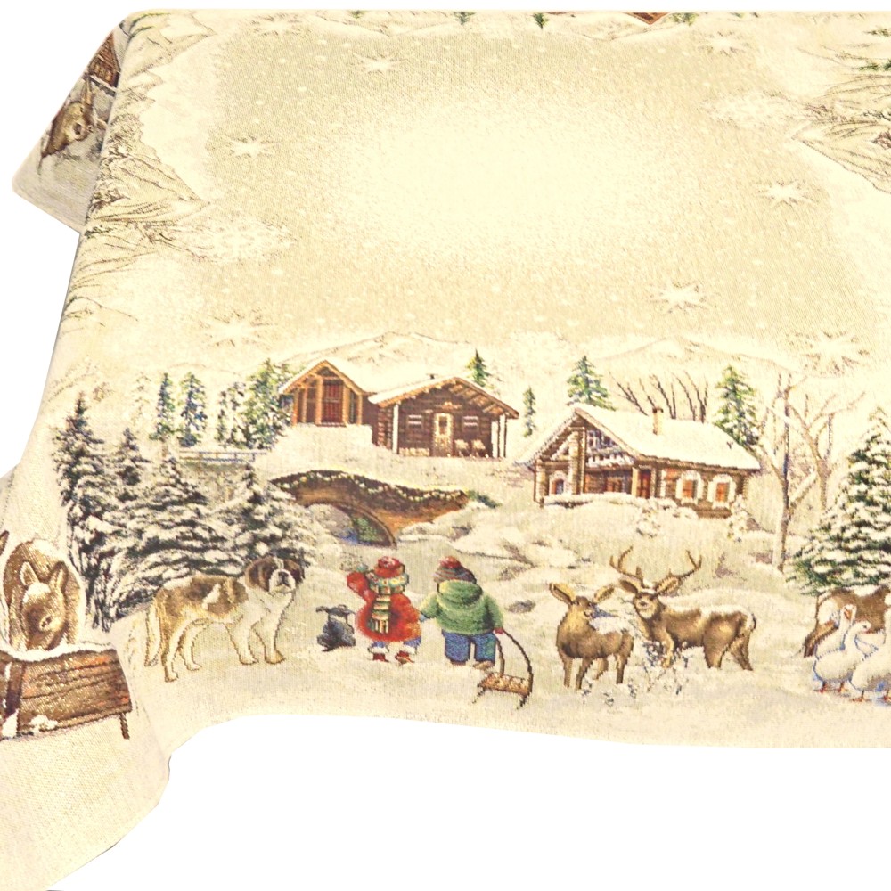 Vánoční gobelínové ubrusy - Zlatá zima