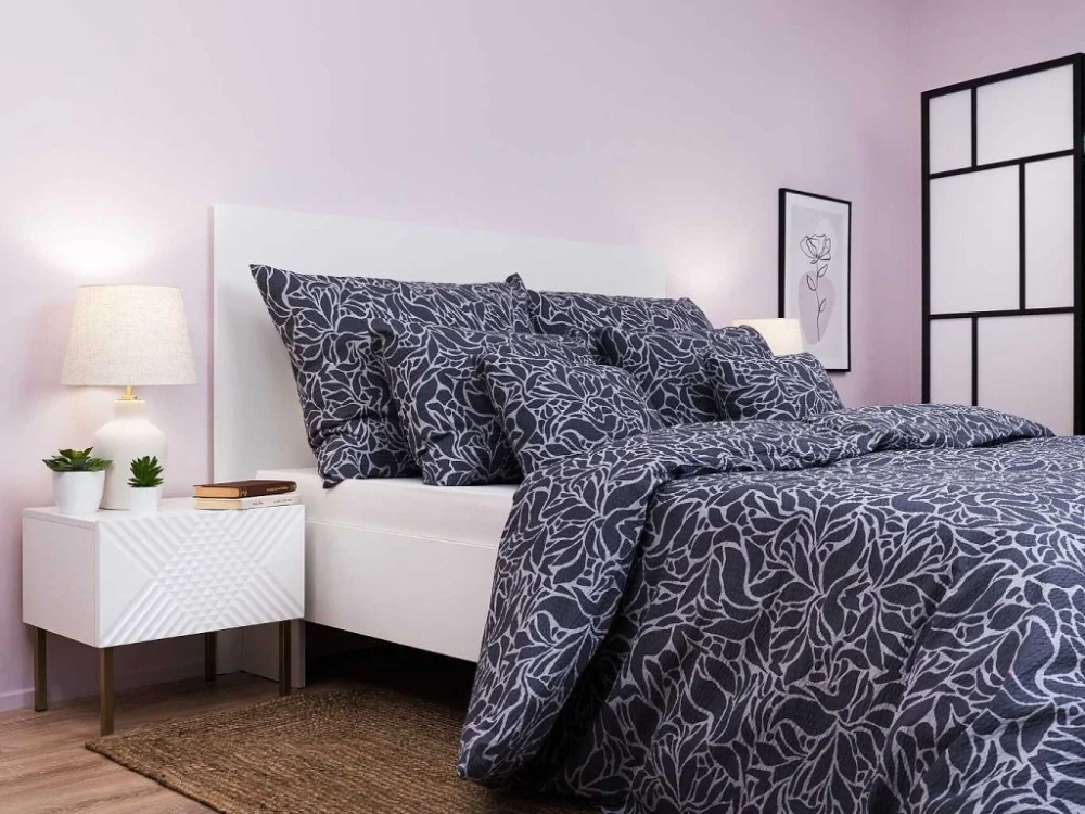 Povlečení krep SORAT tmavě šedý 140x200, 70x90 cm