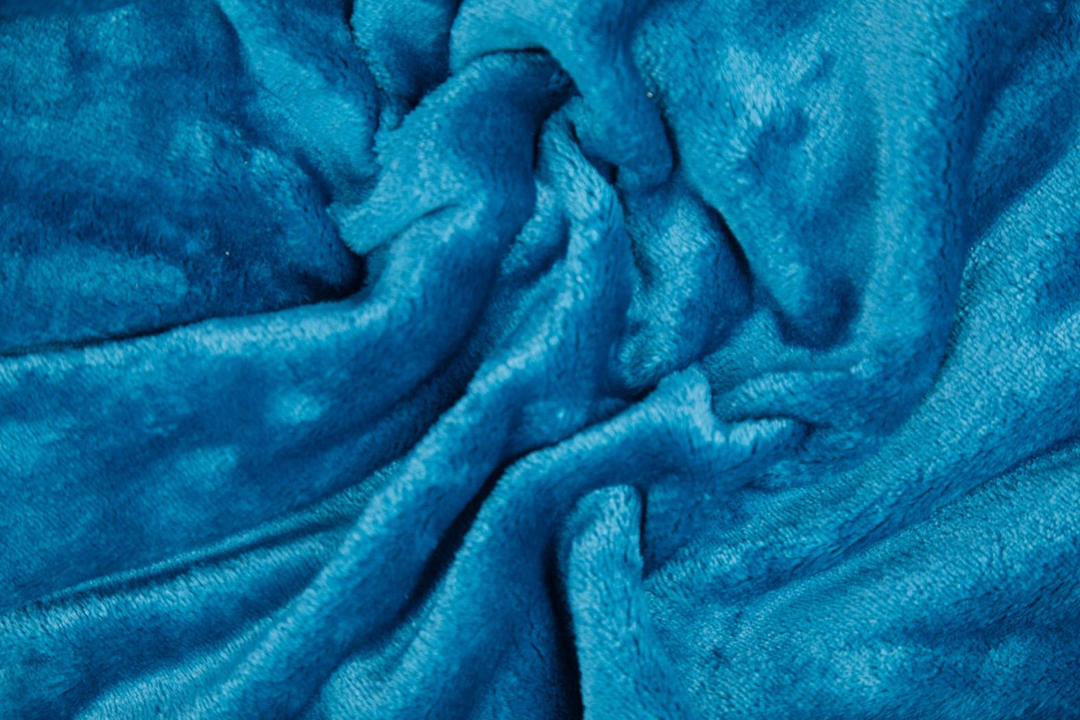 Deka mikroflanel hladká UNI PETROLEJOVÁ / OVEČKA -  150/200 cm 