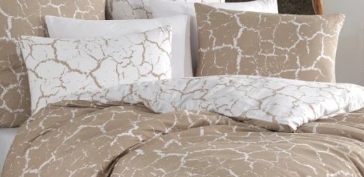 Povlečení bavlna MISTY BEIGE 200x200, 2ks 70x90 cm