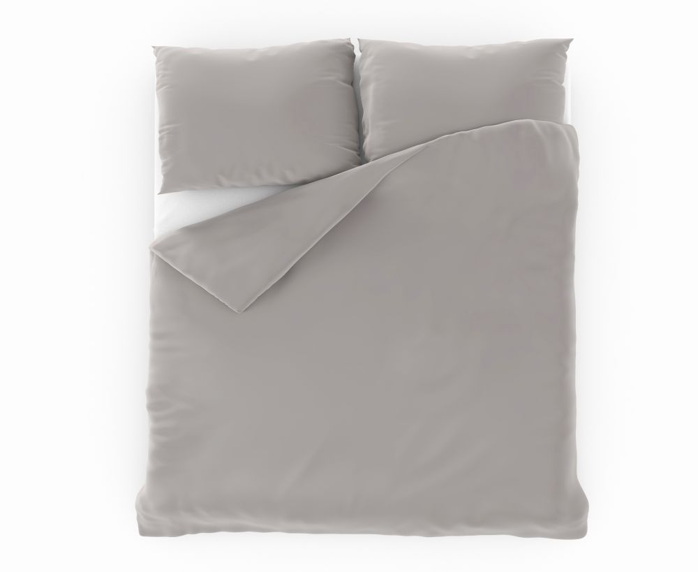 Saténové povlečení LUXURY COLLECTION světle šedé 220x200 + 2ks 70x90 cm