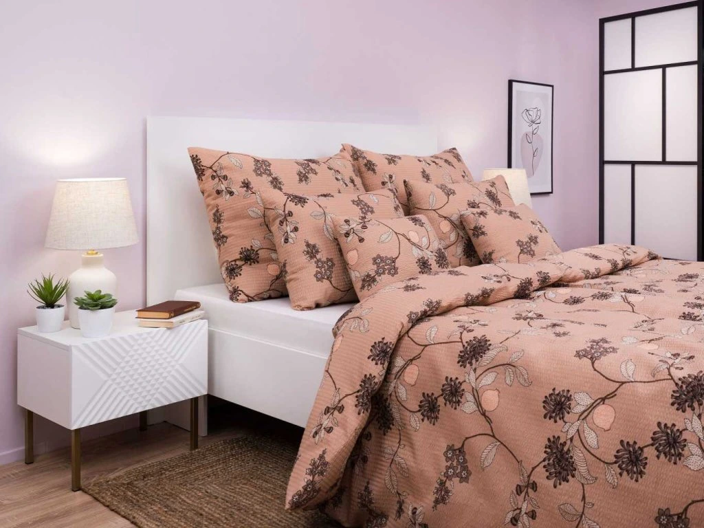 Povlečení krep KLAUDIE světle hnědá