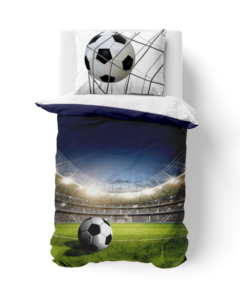 Povlečení bavlna s 3D tisk FOTBAL 140/200 + 70/90