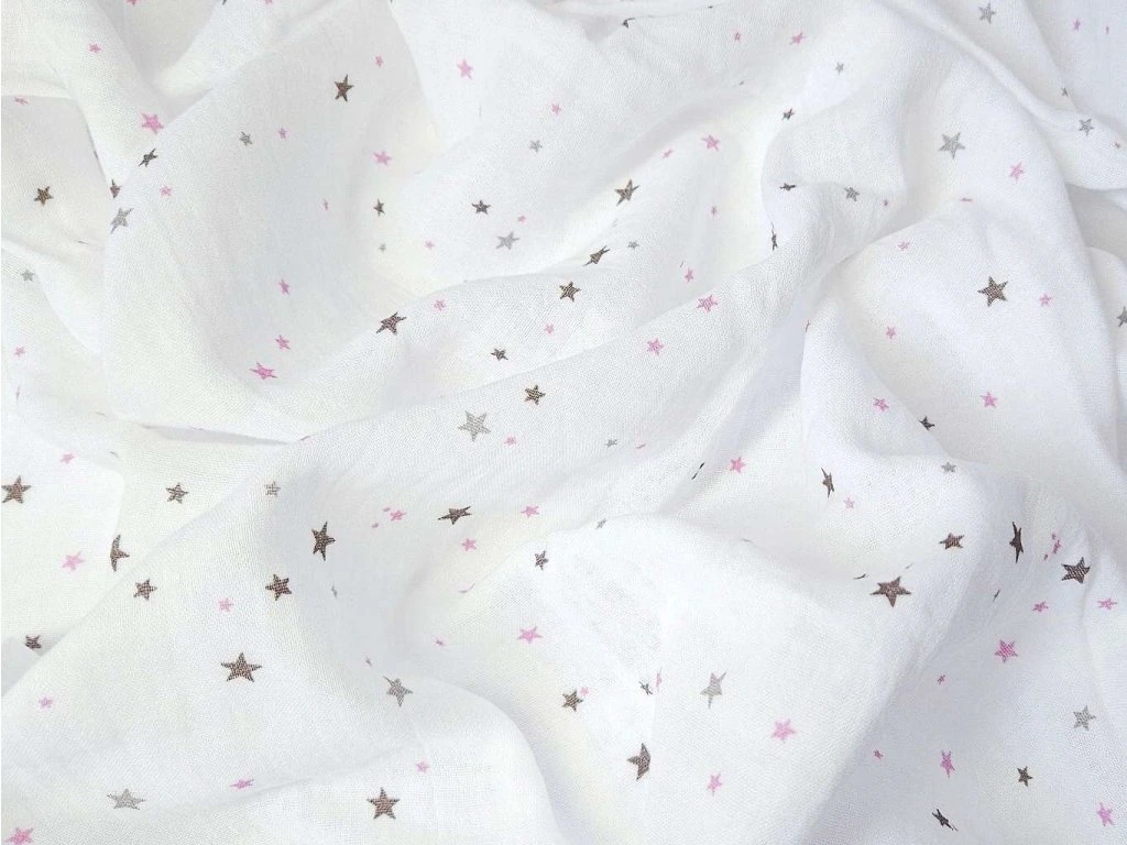 Zavinovací plena 120x120 cm Fialové hvězdičky (balení 1 ks)