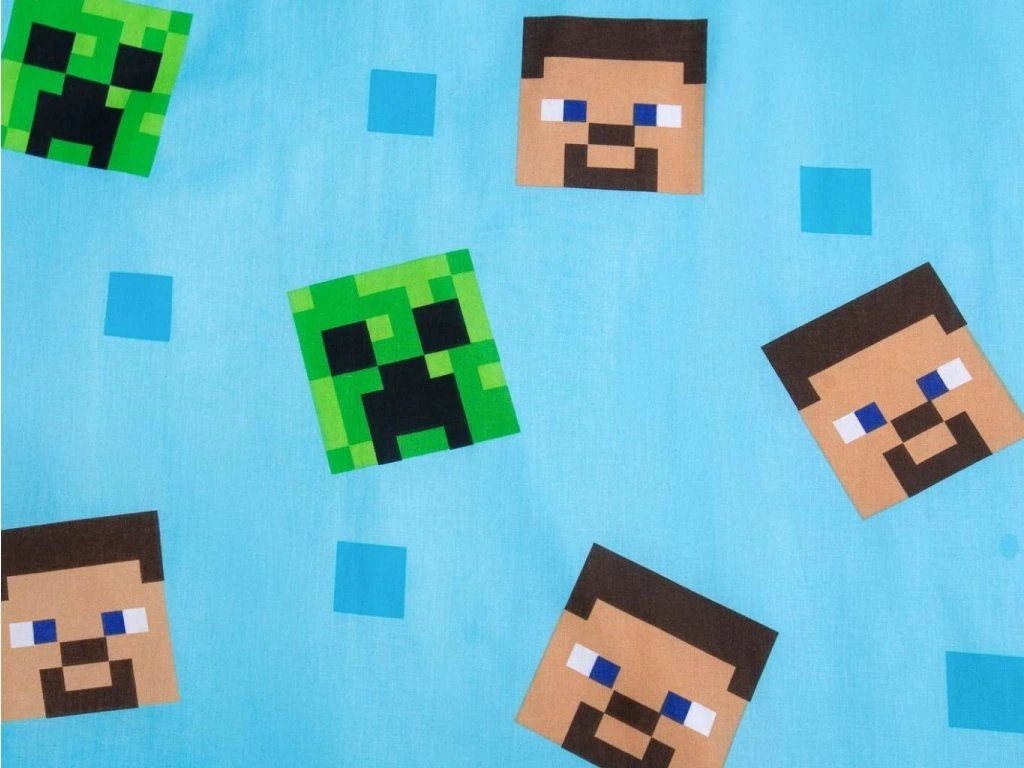 Povlečení bavlna Minecraft Jungle Fight svítící efekt 140x200, 70x90 cm