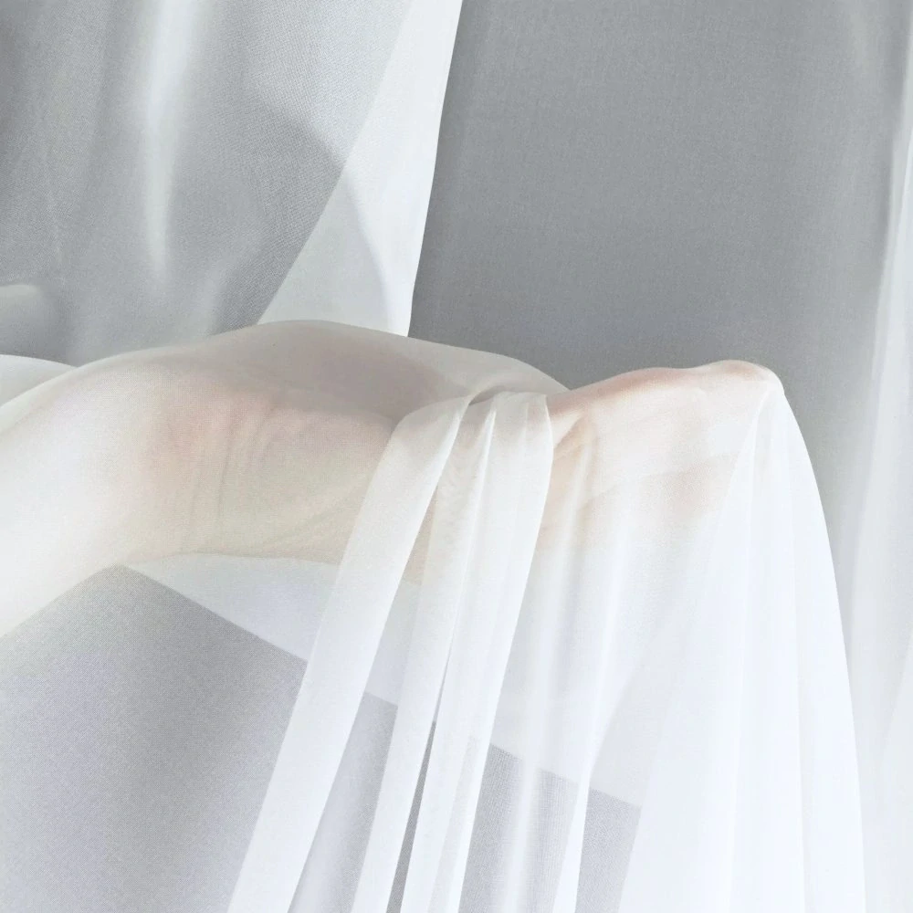 Bílý voál LUX s olůvkem výška 160 cm