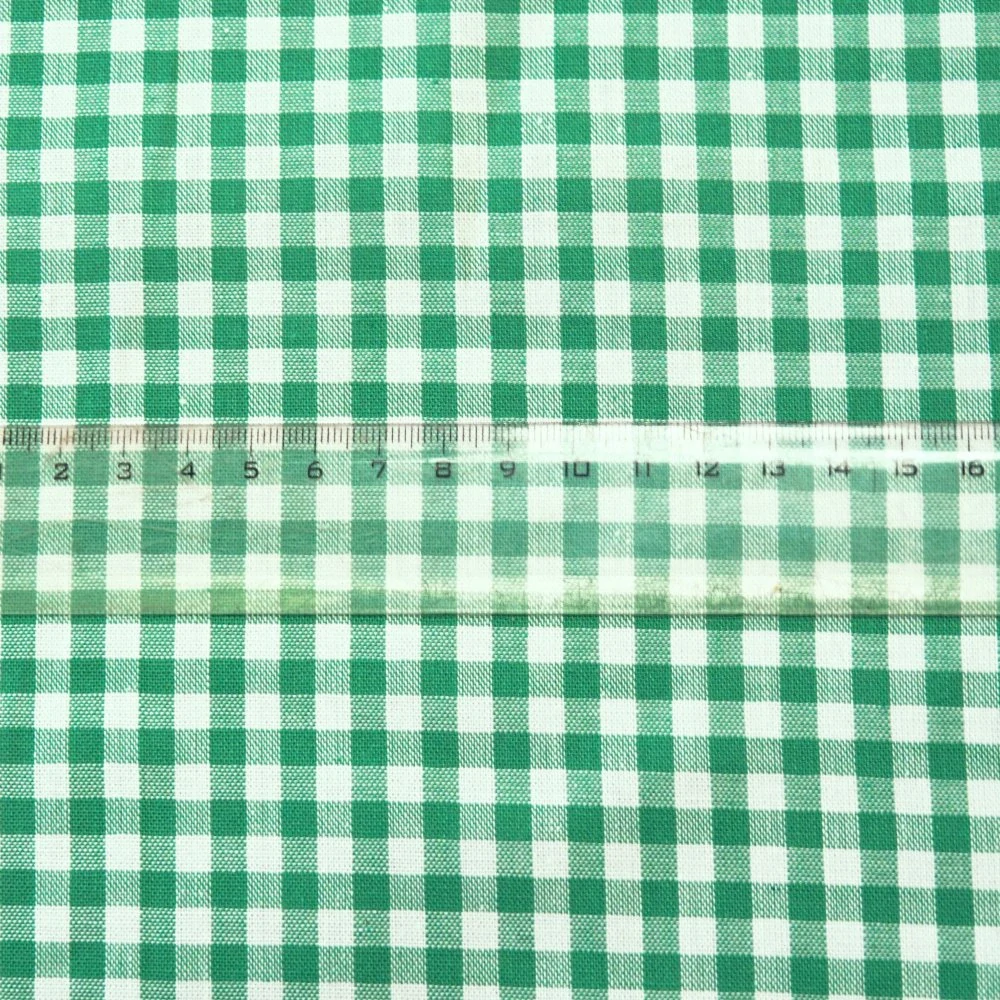 Látka Kanafas zelená - 0,5cm káro