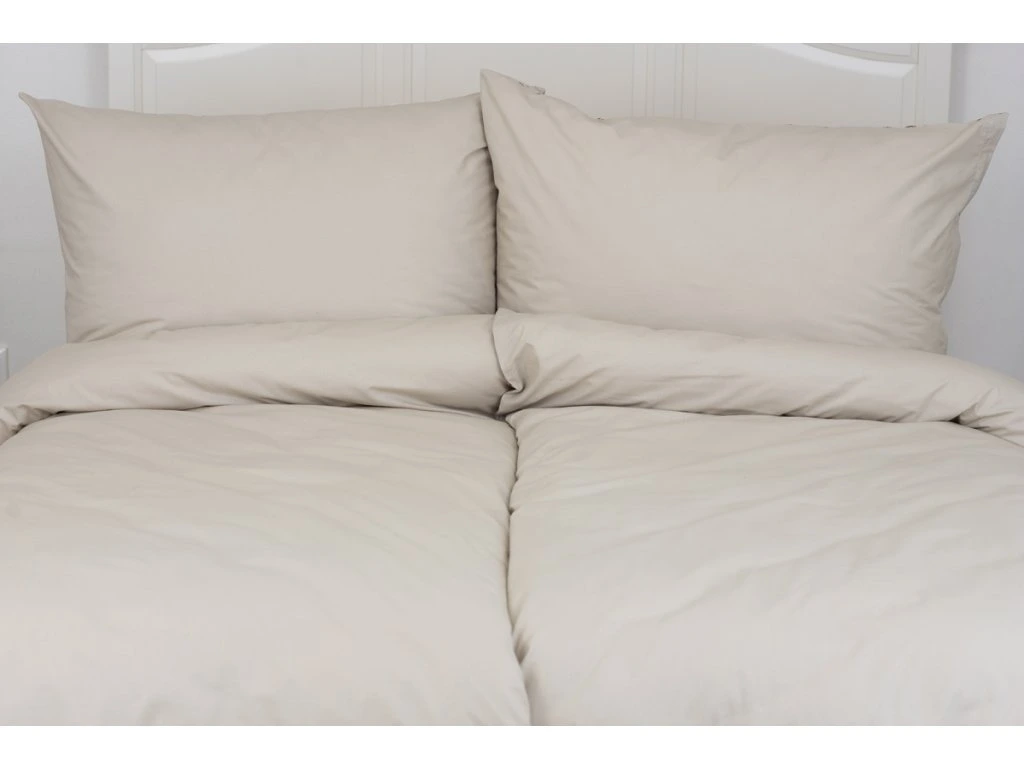 Bavlněné povlečení jednobarevné BÉŽOVÉ - 220x200, 2ks 70x90 cm