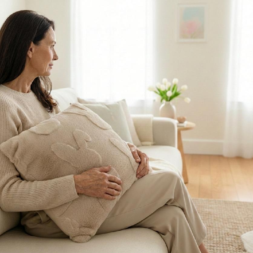 Povlak mikroplyš 3D KRÁLÍK 40x40 cm béžový