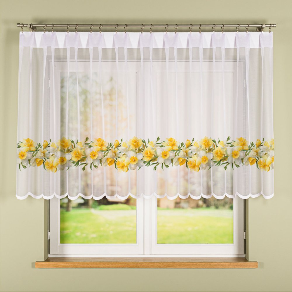 Kusová žakárová záclona NARCISY 150x300 cm